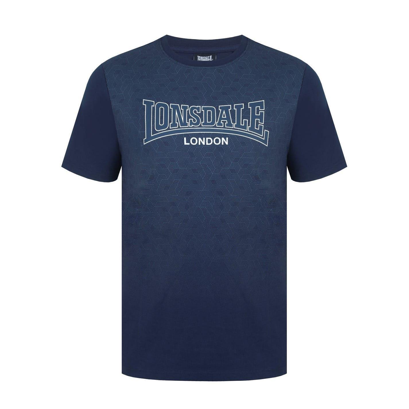 Lonsdale Mens Geometric Logo T-Shirt
