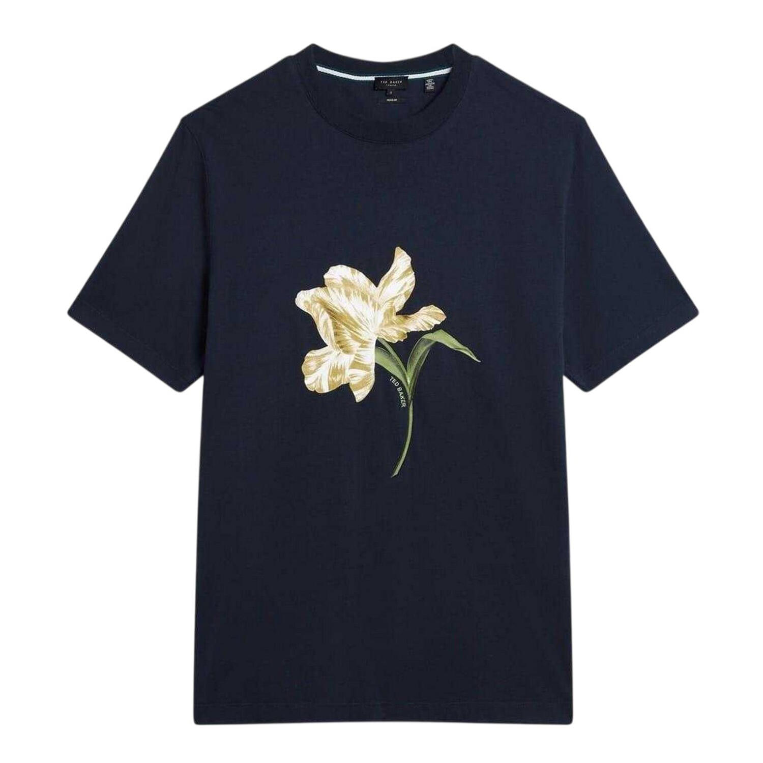 Ted Baker Mens Flower Crew Neck Regular T-Shirt