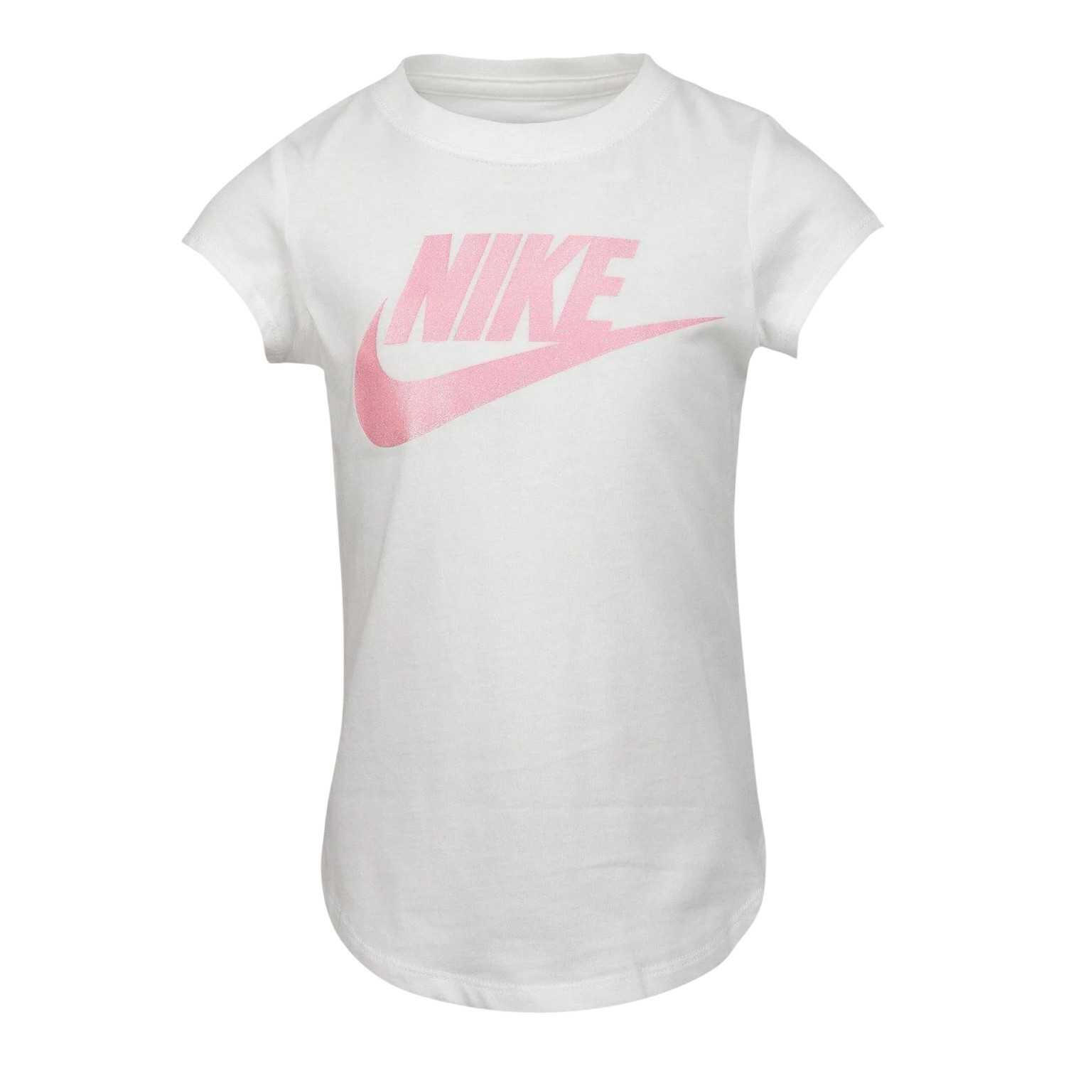 Nike Girls Shimmer Logo Short-Sleeved T-Shirt