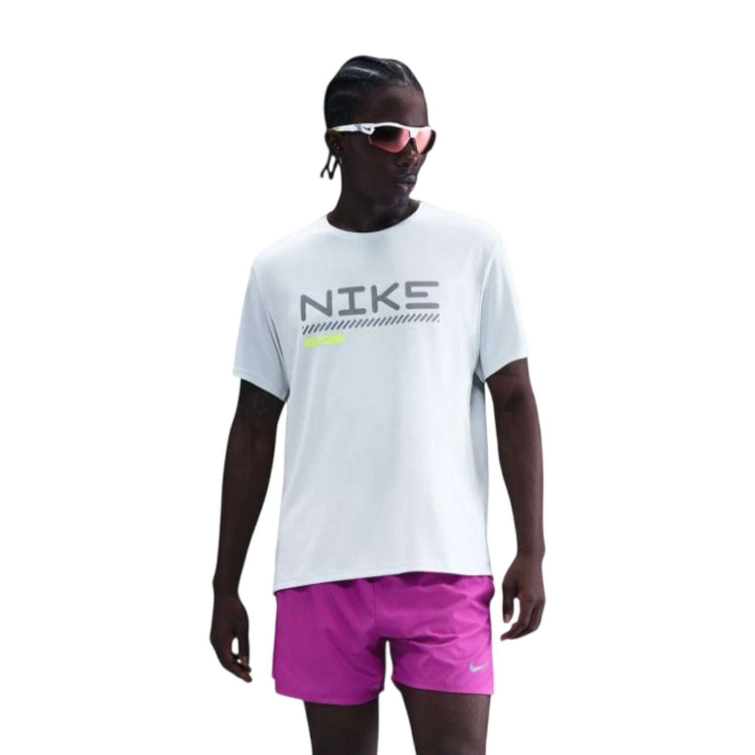 Nike Mens Miler Crew Neck Short-Sleeved T-Shirt