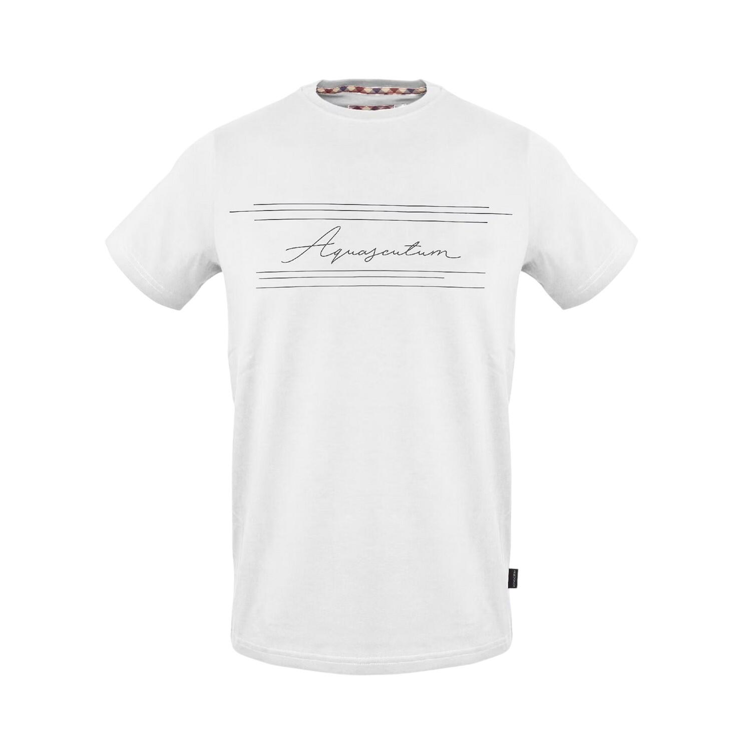 Aquascutum Mens Script Crew Neck T-Shirt