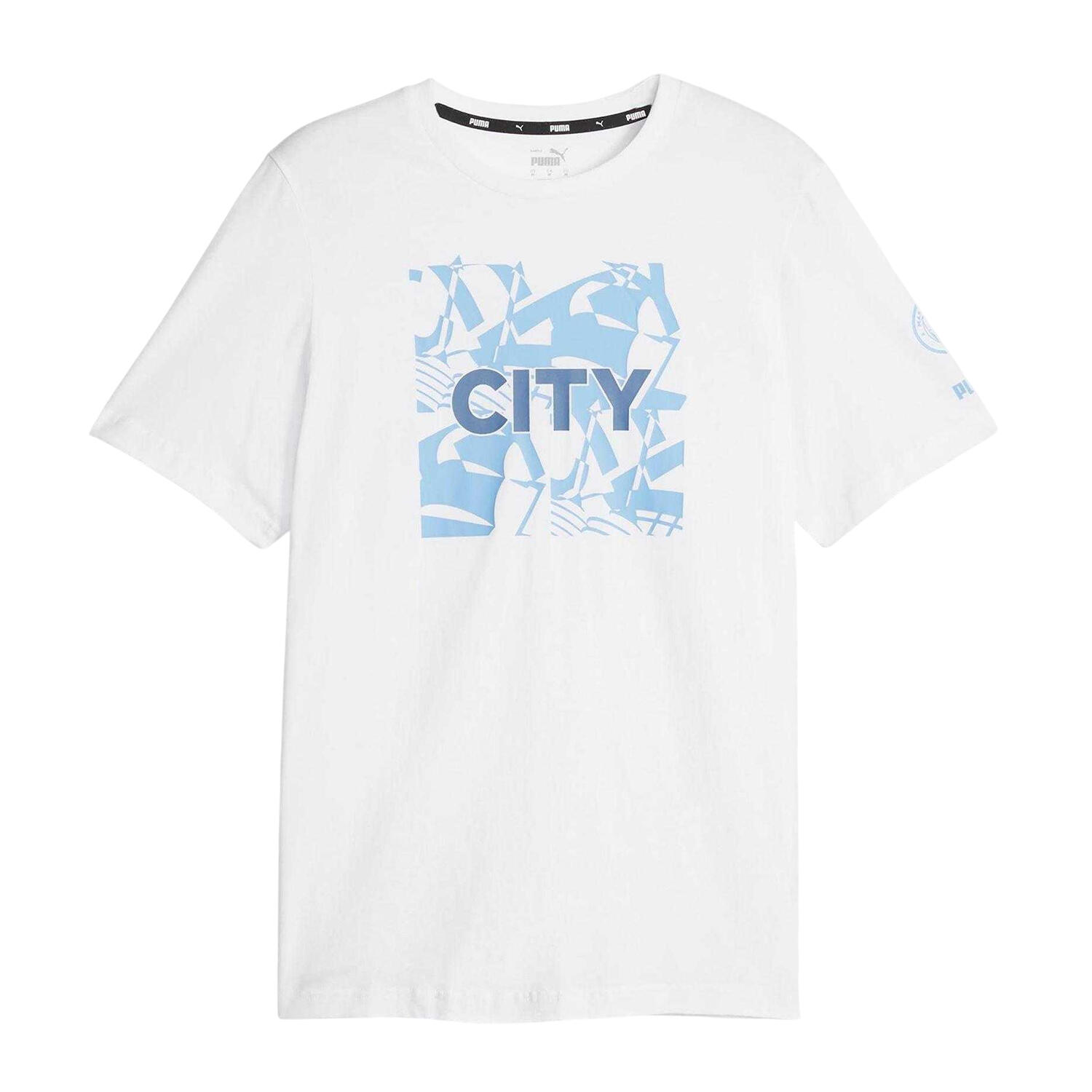 Puma Mens Ftblcore Manchester City FC Crew Neck T-Shirt
