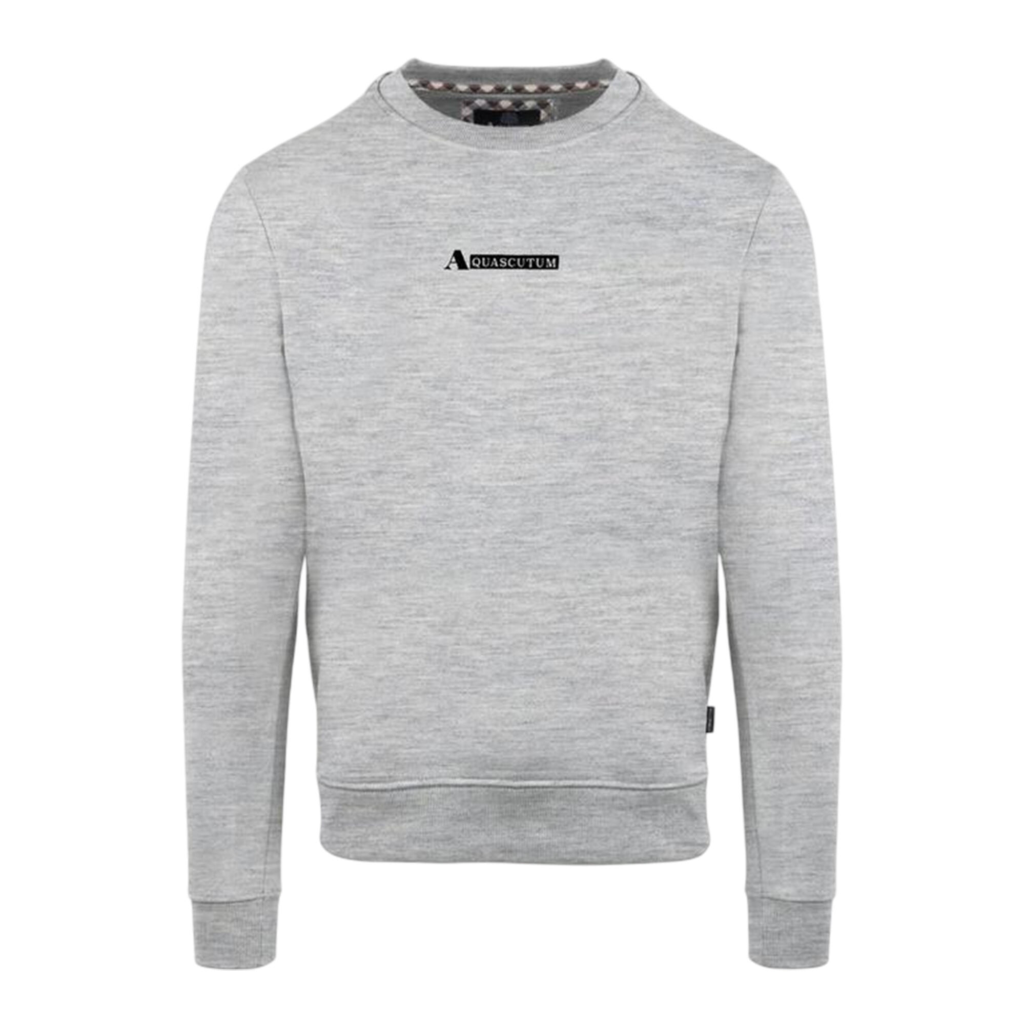 Aquascutum Mens Cotton Blend Ribbed Collar Regular Sweatshirt