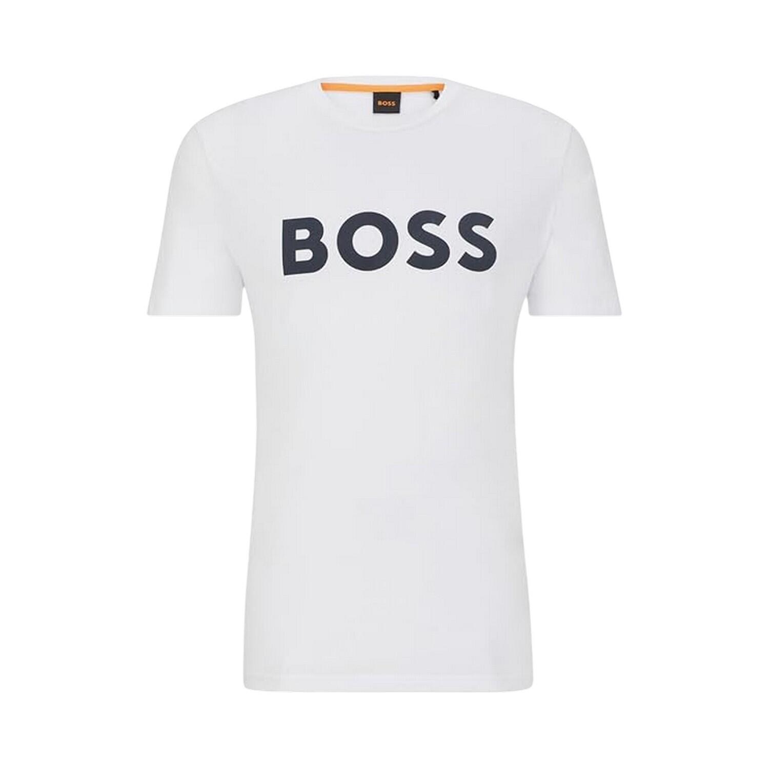 Boss Mens Thinking 1 Signature Logo Regular T-Shirt