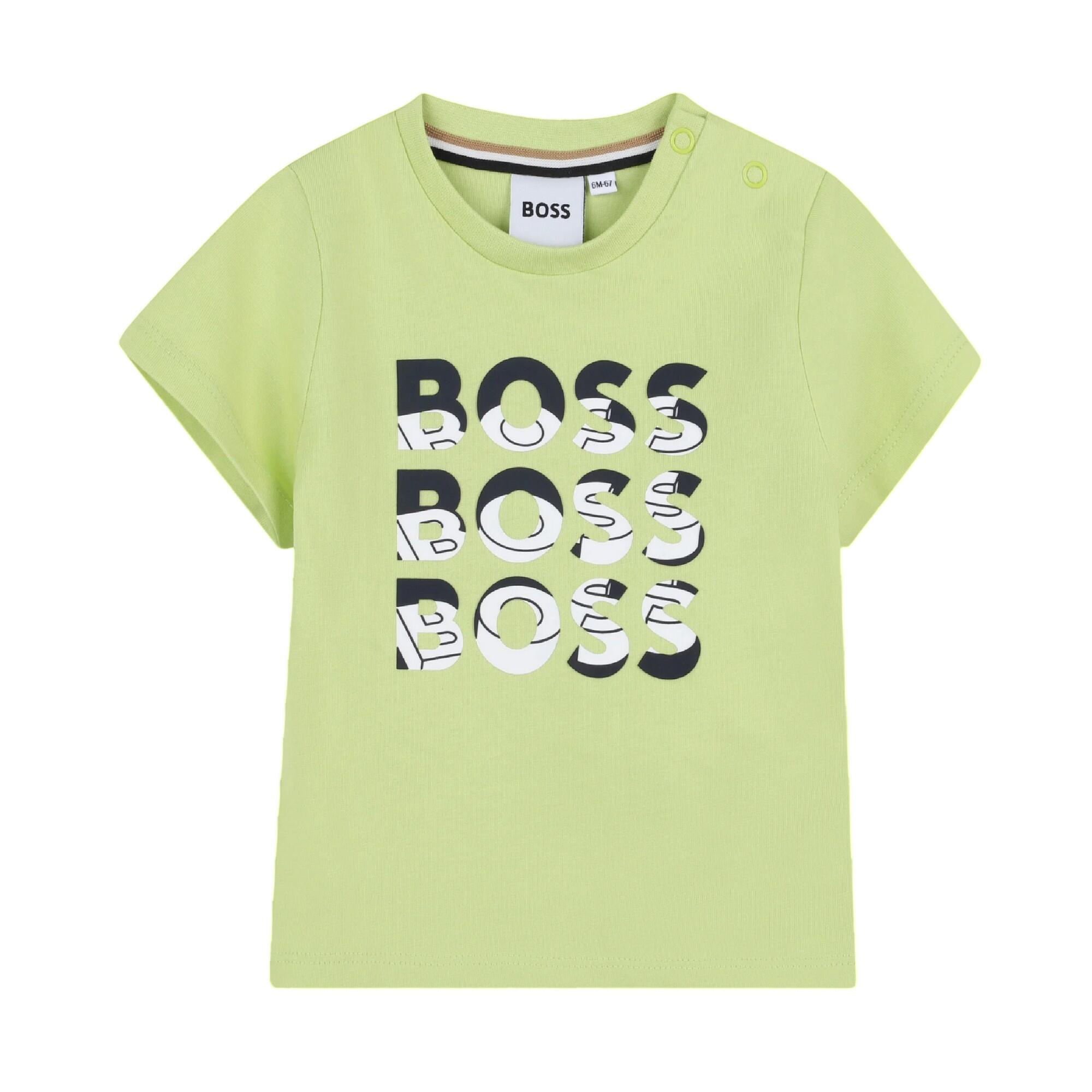 Boss Childrens/Kids Lettering Crew Neck Regular T-Shirt