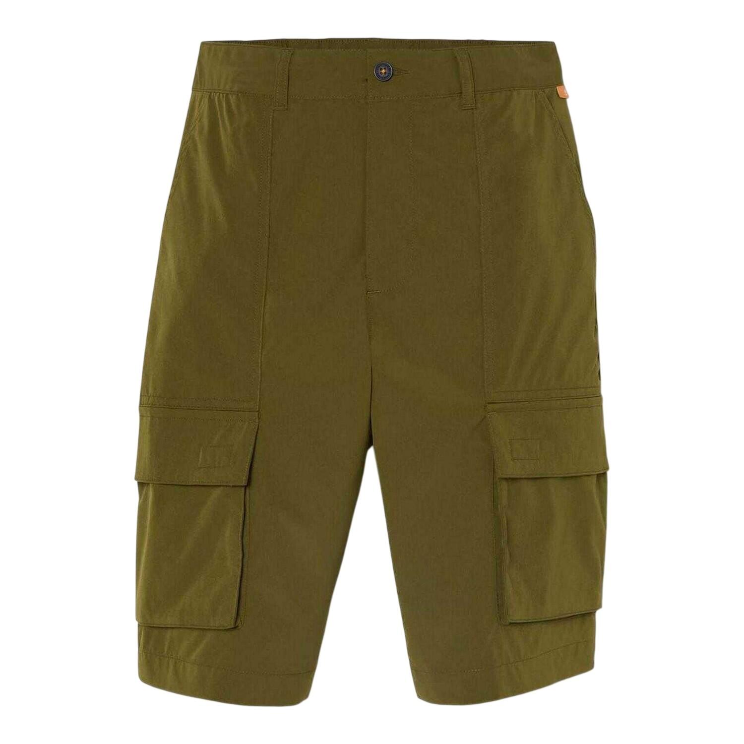 Timberland Mens Water Repellent Leather Badge Relaxed Fit Cargo Shorts