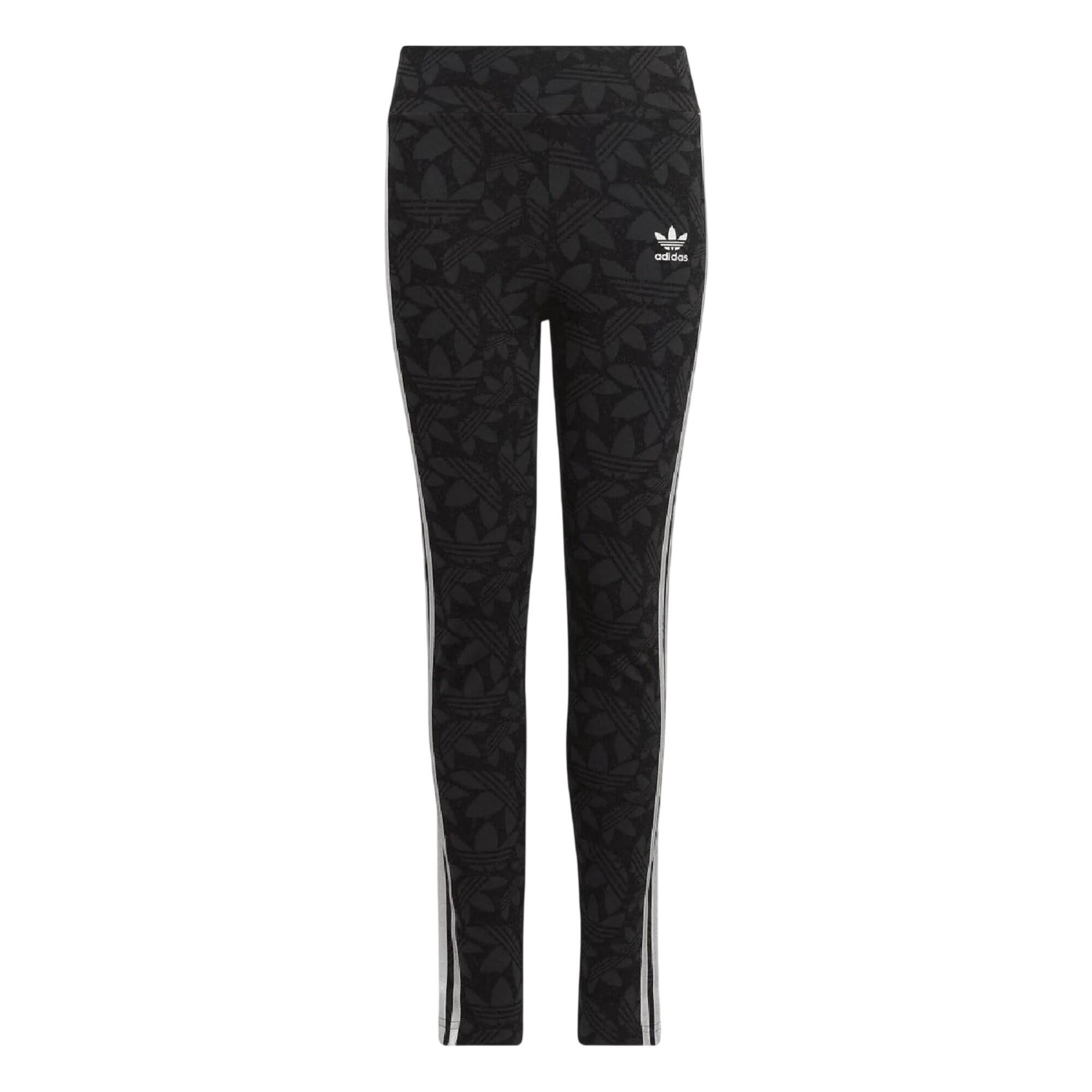 Adidas Girls Waisted All-Over Print Leggings