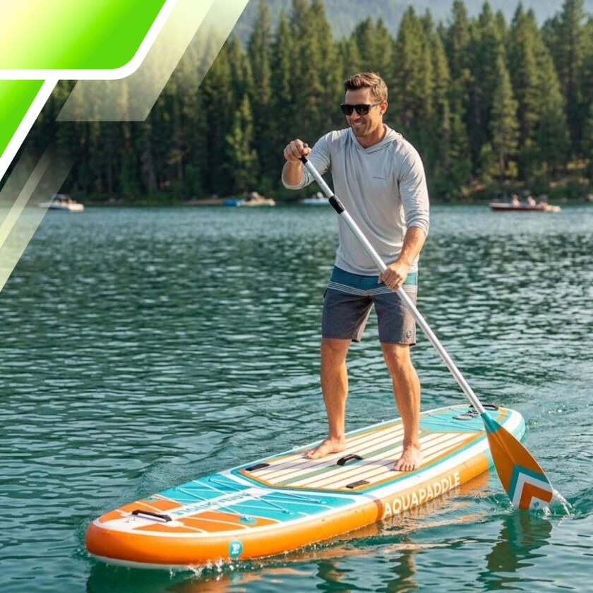 Deska SUP AquaPaddle 355x82x15 cm wiosło pompka zestaw plecak 200 kg 6/7