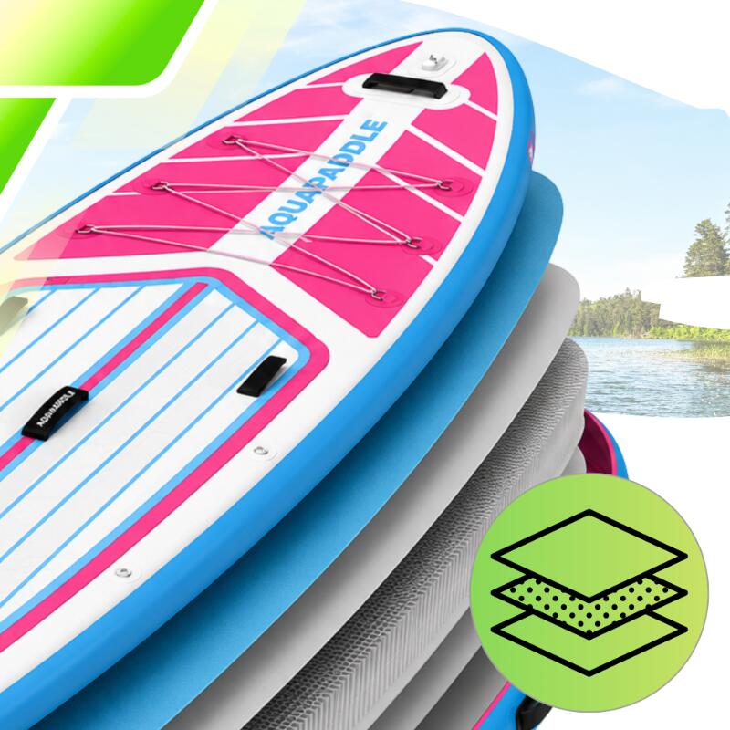 Deska SUP AquaPaddle 355x82x15 cm wiosło pompka zestaw plecak 200 kg 3/7