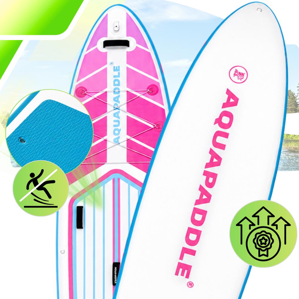 Deska SUP AquaPaddle 355x82x15 cm wiosło pompka zestaw plecak 200 kg