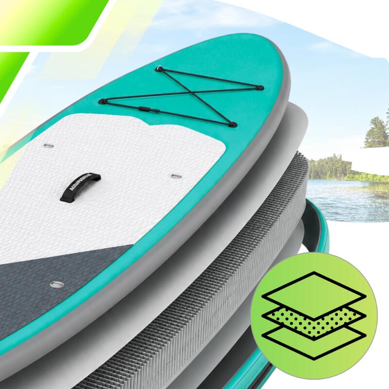 Deska SUP AquaPaddle 335x84x15 cm wiosło pompka zestaw plecak 180 kg 3/7