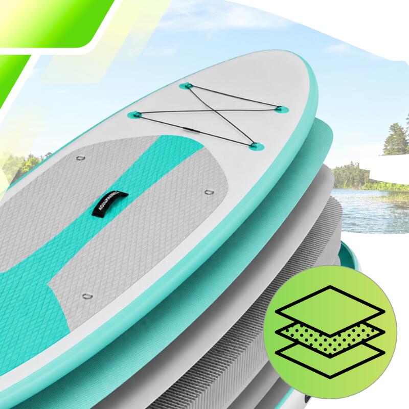 Deska SUP AquaPaddle 335x84x15 cm wiosło pompka zestaw plecak 180 kg 3/7