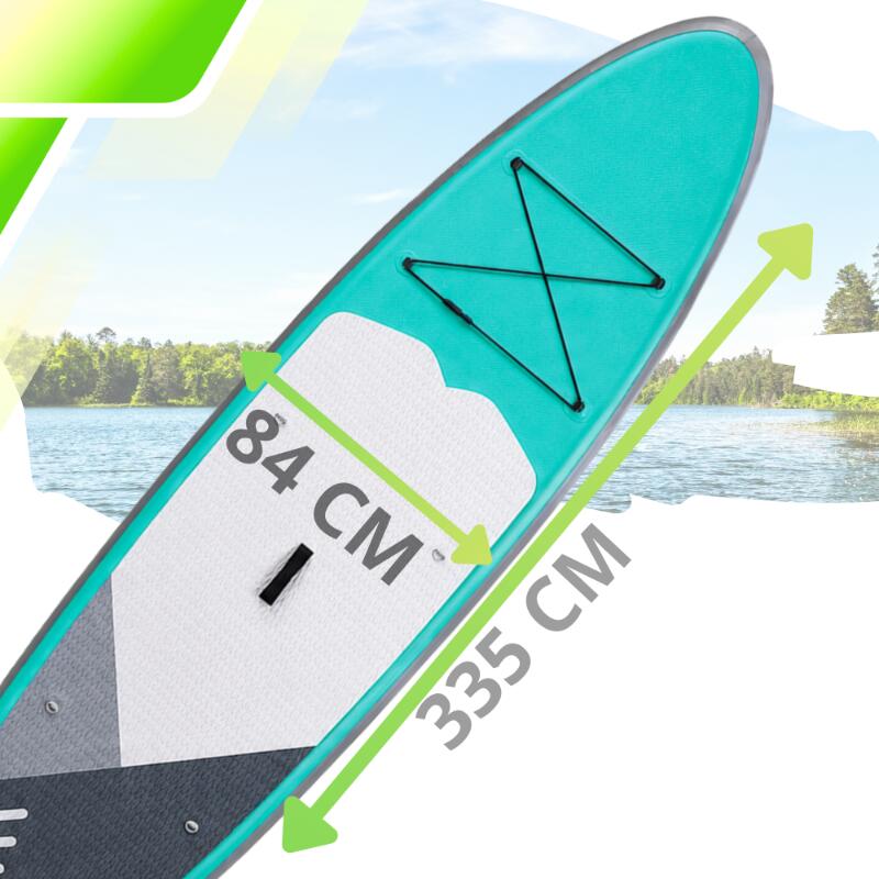Deska SUP AquaPaddle 335x84x15 cm wiosło pompka zestaw plecak 180 kg 4/7