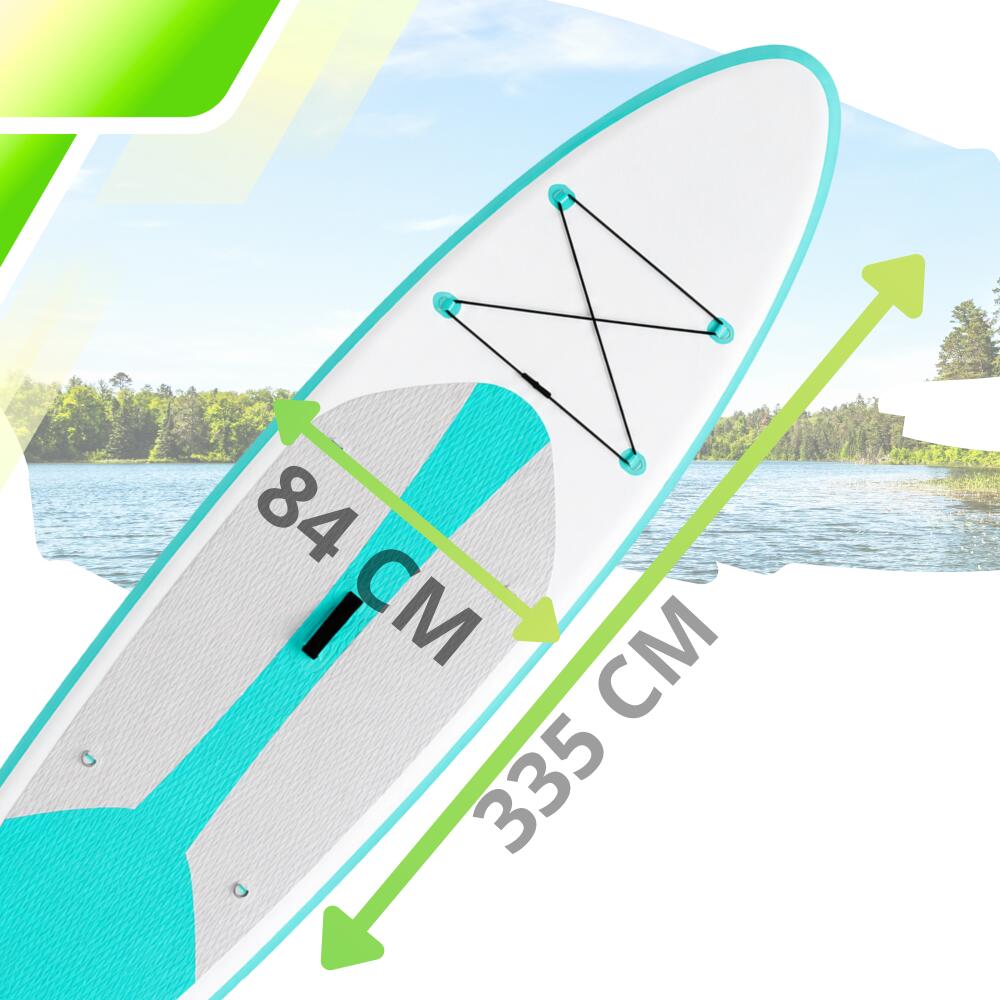 Deska SUP AquaPaddle 335x84x15 cm wiosło pompka zestaw plecak 180 kg 4/7