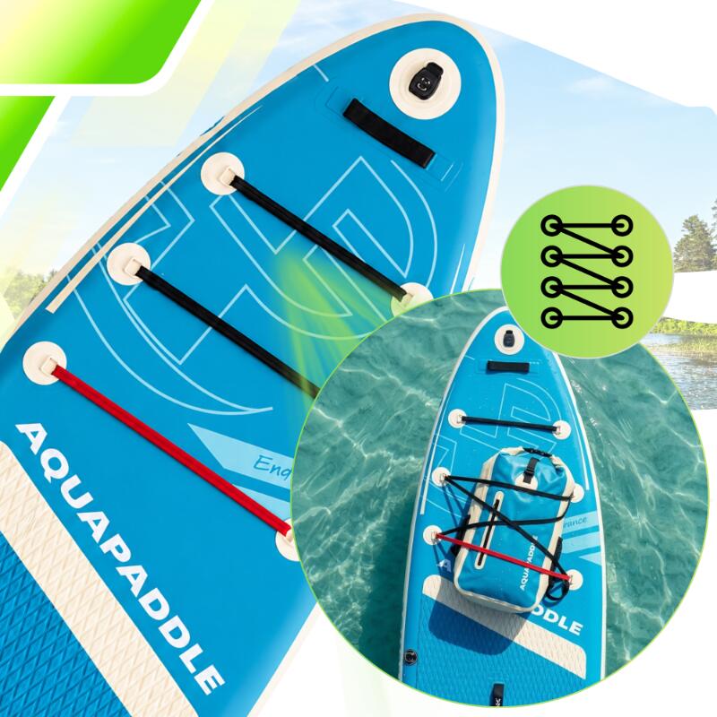 Deska SUP z siedziskiem AquaPaddle 335x84x15 cm wiosło pompka zestaw plecak 5/7