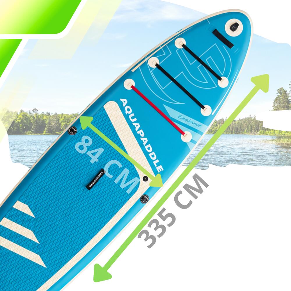 Deska SUP z siedziskiem AquaPaddle 335x84x15 cm wiosło pompka zestaw plecak 4/7