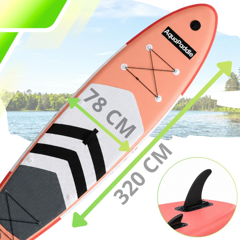 Deska SUP 320 cm AquaPaddle Zestaw Paddleboard + Wiosło + Pompka + Plecak 180 kg 4/7