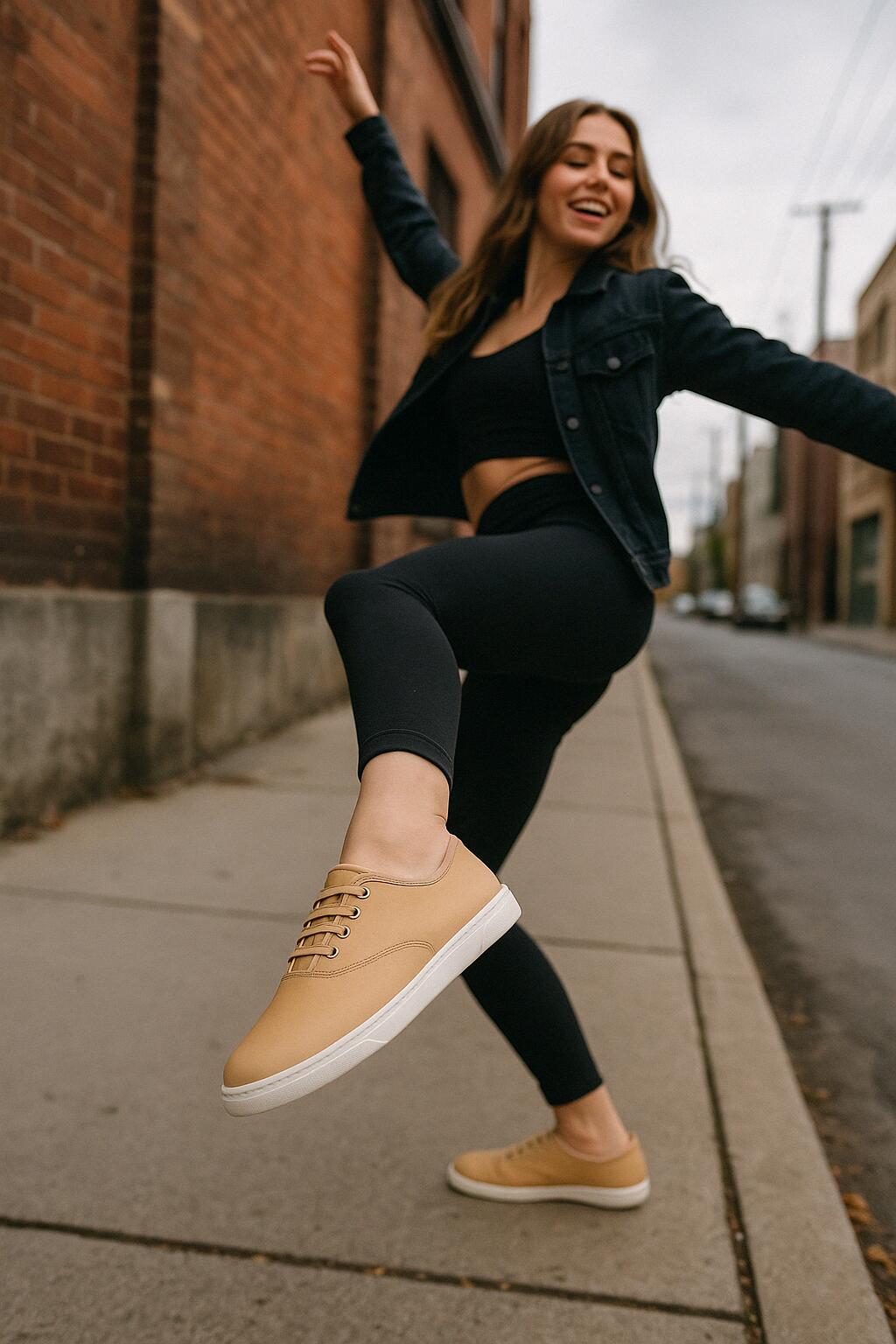 Smove Dance Sneaker in pelle beige 7/7