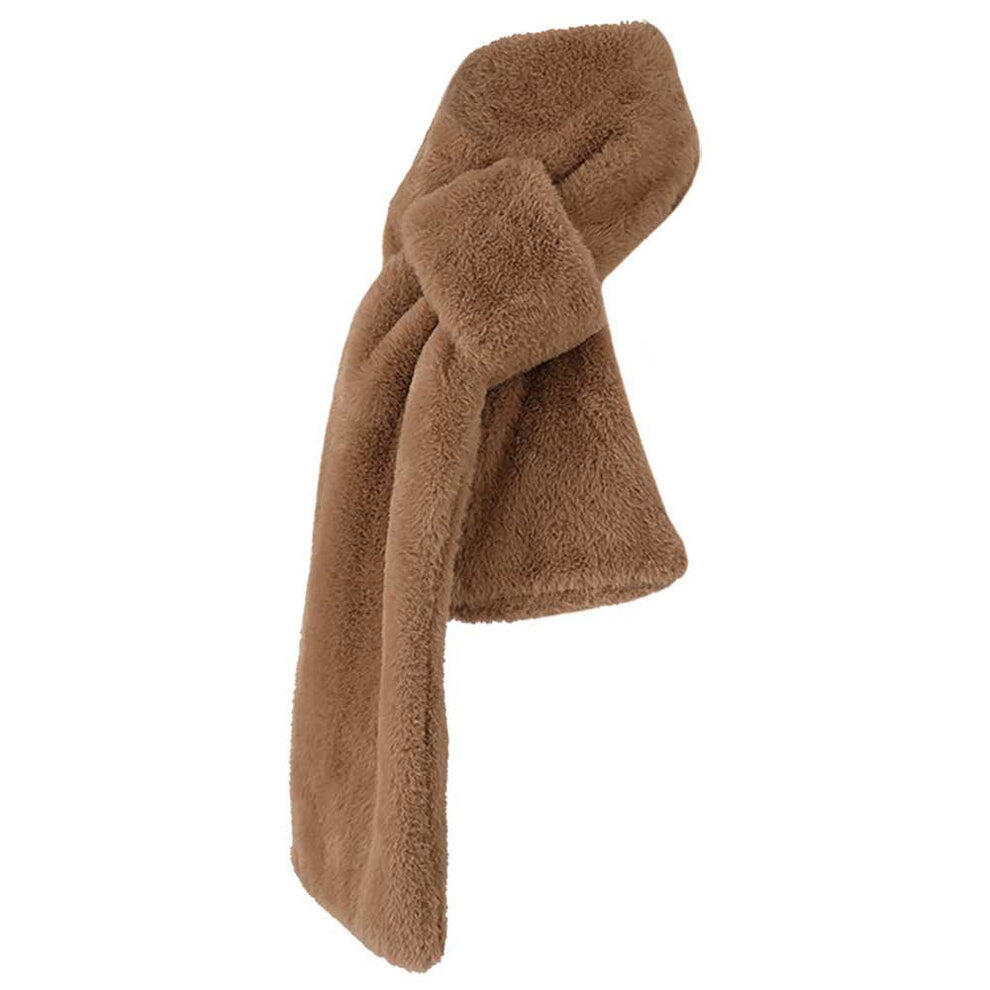 Écharpe et bonnet en fourrure pour femme Ski - Taupe 2/4