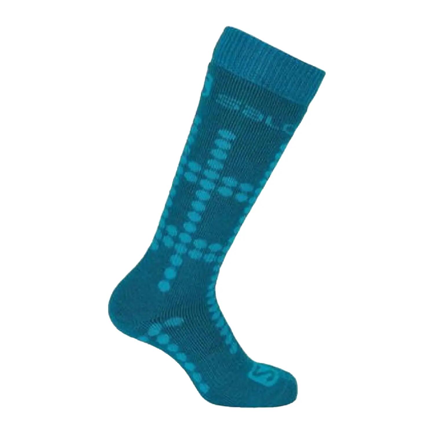 Calcetines de Esquí Diseño Logotipo para Niños/Niñas Pack de 2 Negro, Cerceta 3/3