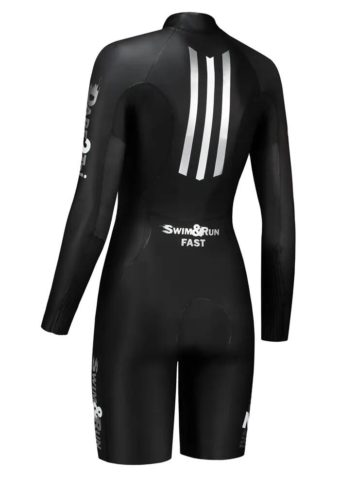 Dare2Tri Combinaison SwimRun FAST pour femme - Noir/Argent 4/5
