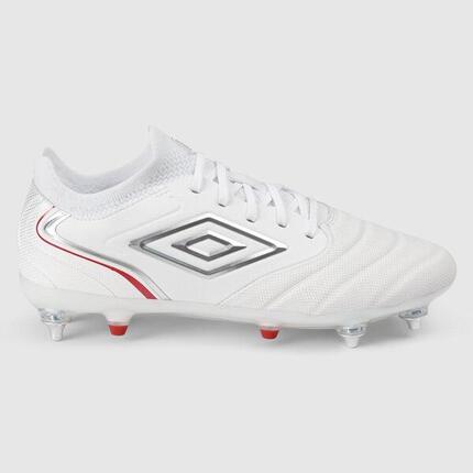 Chaussures De Foot Pour Terrain Souple TOCCO PRO Homme (Blanc / Argenté / Rouge)