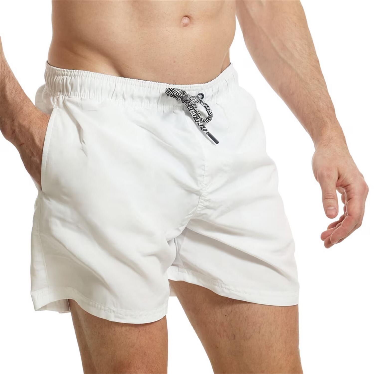 Mens Swim Shorts (White) 5/5