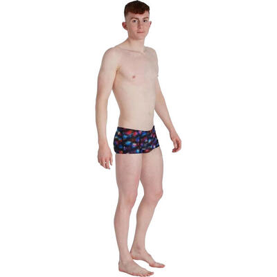 Heren alv v zwemshort (zwart/blauw vuur/licht adriatisch/fluorescerend