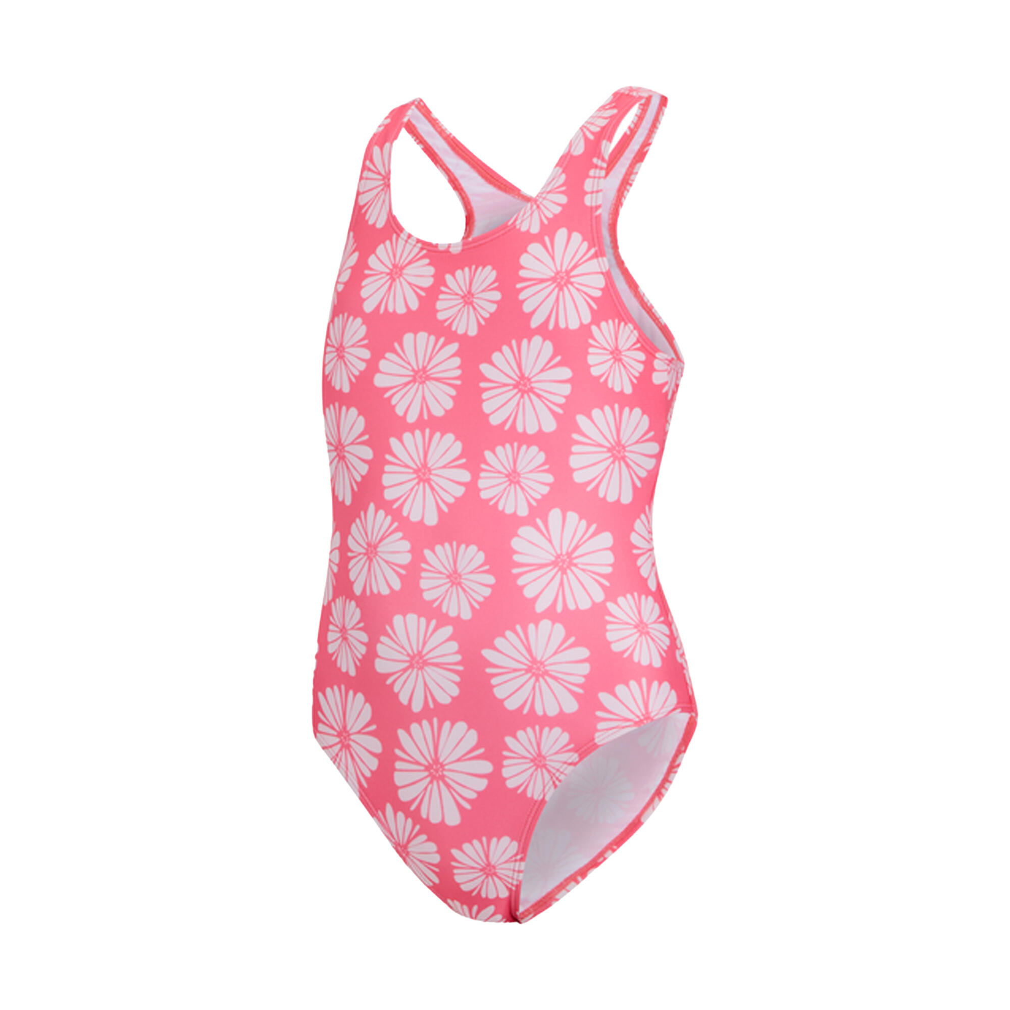 Meisjes Katrisse Bloem Eéndelig Zwempak (Roze waas) 3/4