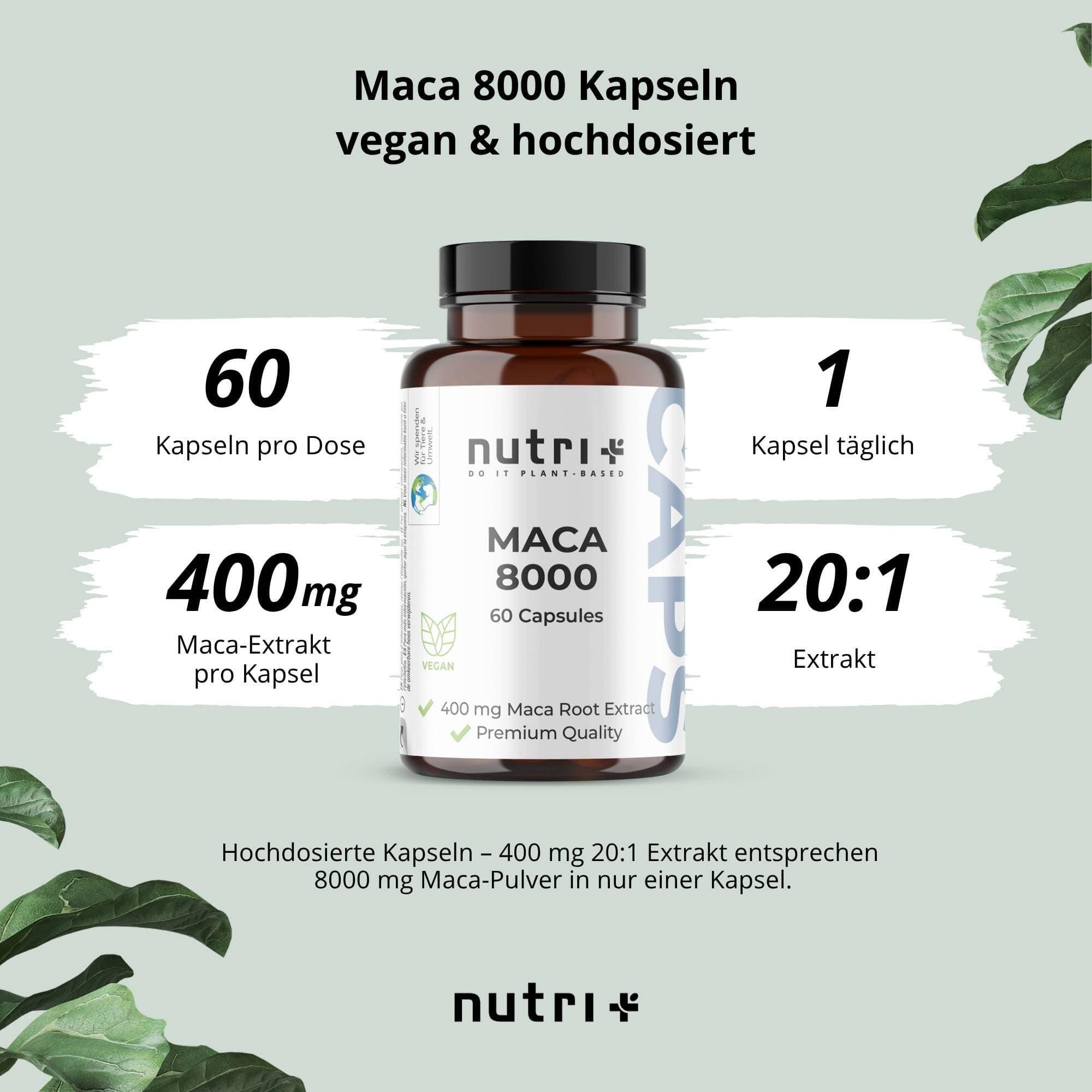 Maca 8000 - 60 Kapseln hochdosiert 3/6
