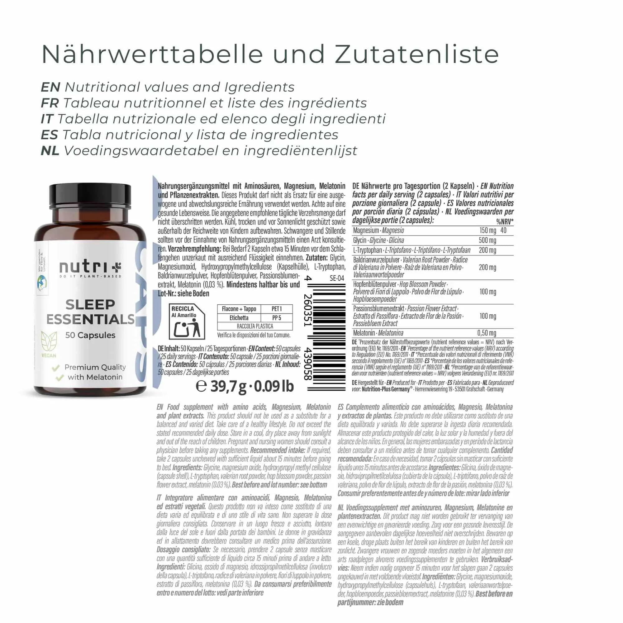 Sleep Essentials - 50 pflanzliche Kapseln 2/5