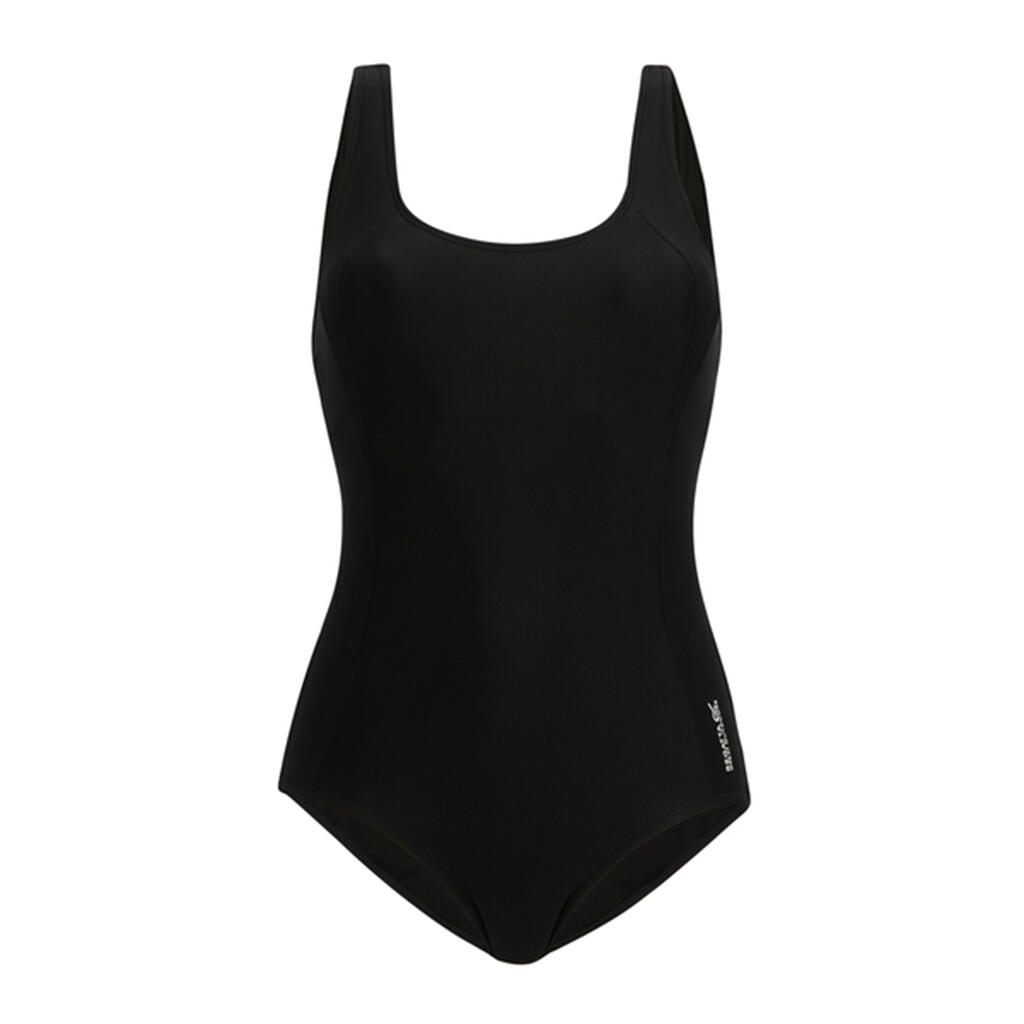 Womens/Ladies Active One Piece Swimsuit (Black)