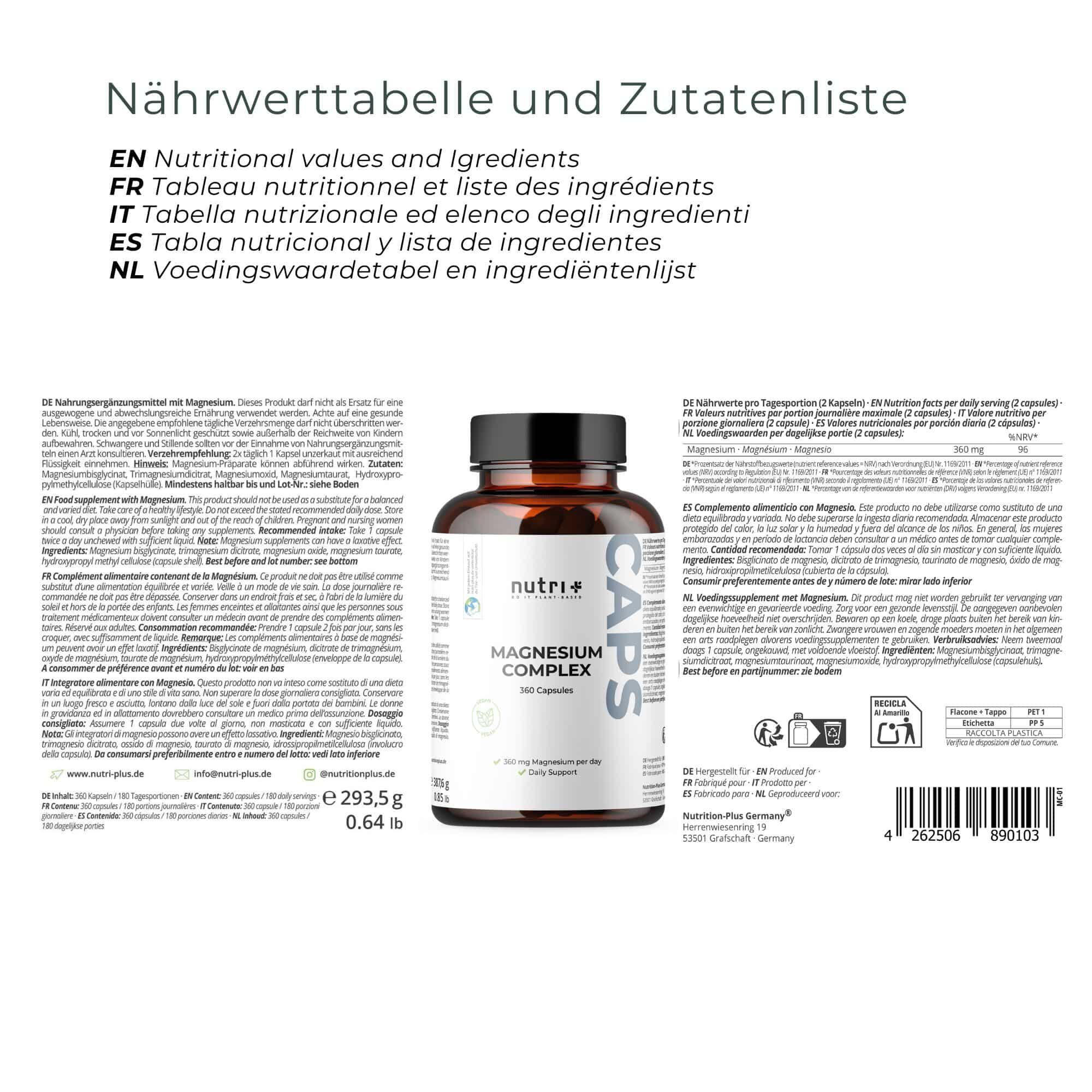 Magnesium Complex - 360 Kapseln 2/5