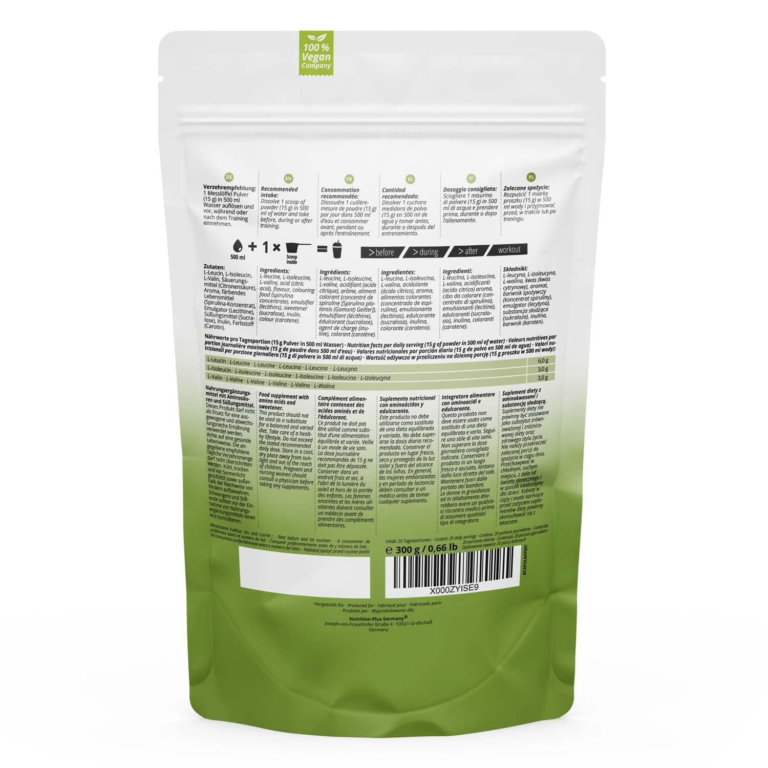 BCAAminos en polvo 300 g - Manzana verde 2/5