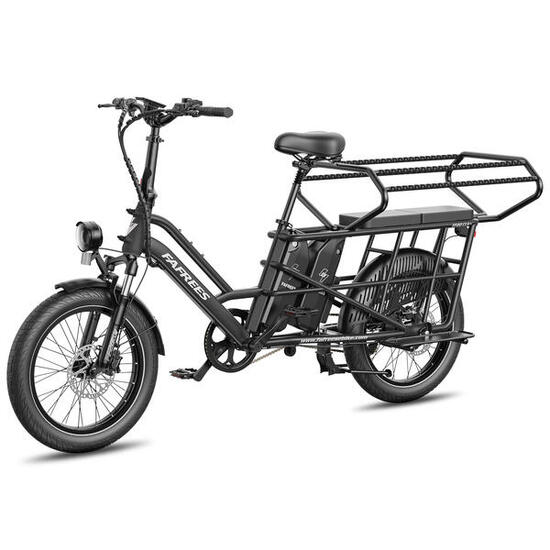 Fafrees FF20 CUV elektrische cargofiets, 2 x 12Ah accu 576 Wh, met kinderzitje