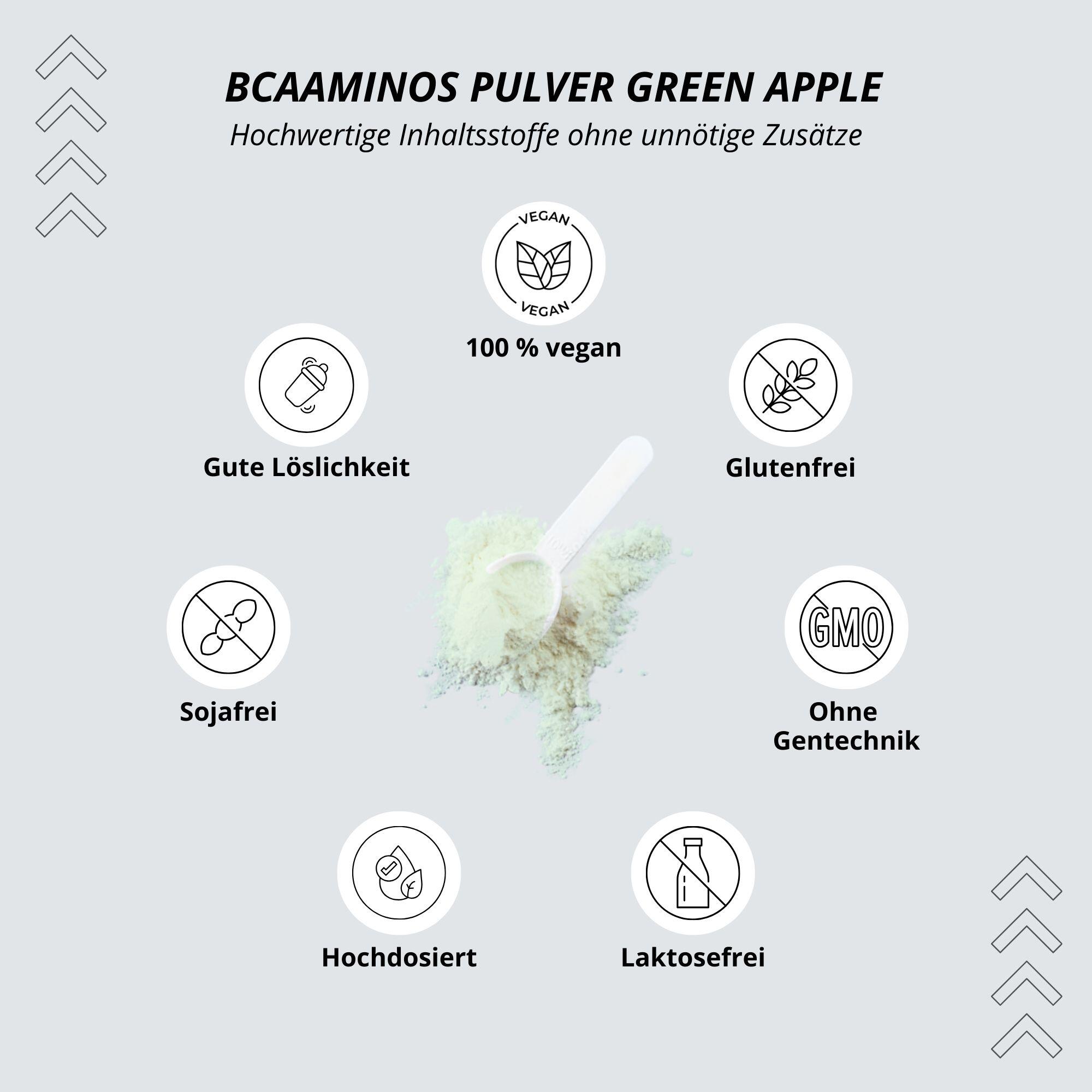 BCAAminos en polvo 300 g - Manzana verde 4/5