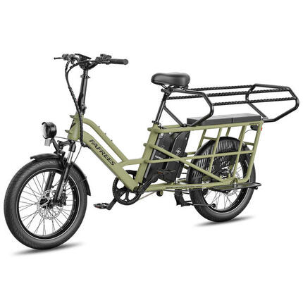 Fafrees FF20 CUV elektrische cargofiets, 2 x 12Ah accu 576 Wh, met kinderzitje