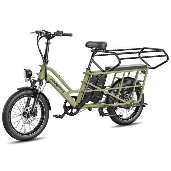 Fafrees FF20 CUV elektrische cargofiets, 2 x 12Ah accu 576 Wh, met kinderzitje