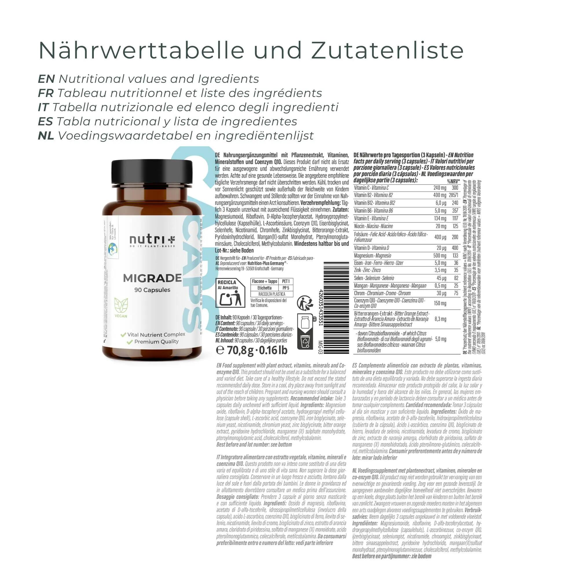 Migrade - 90 vegane Kapseln 2/5