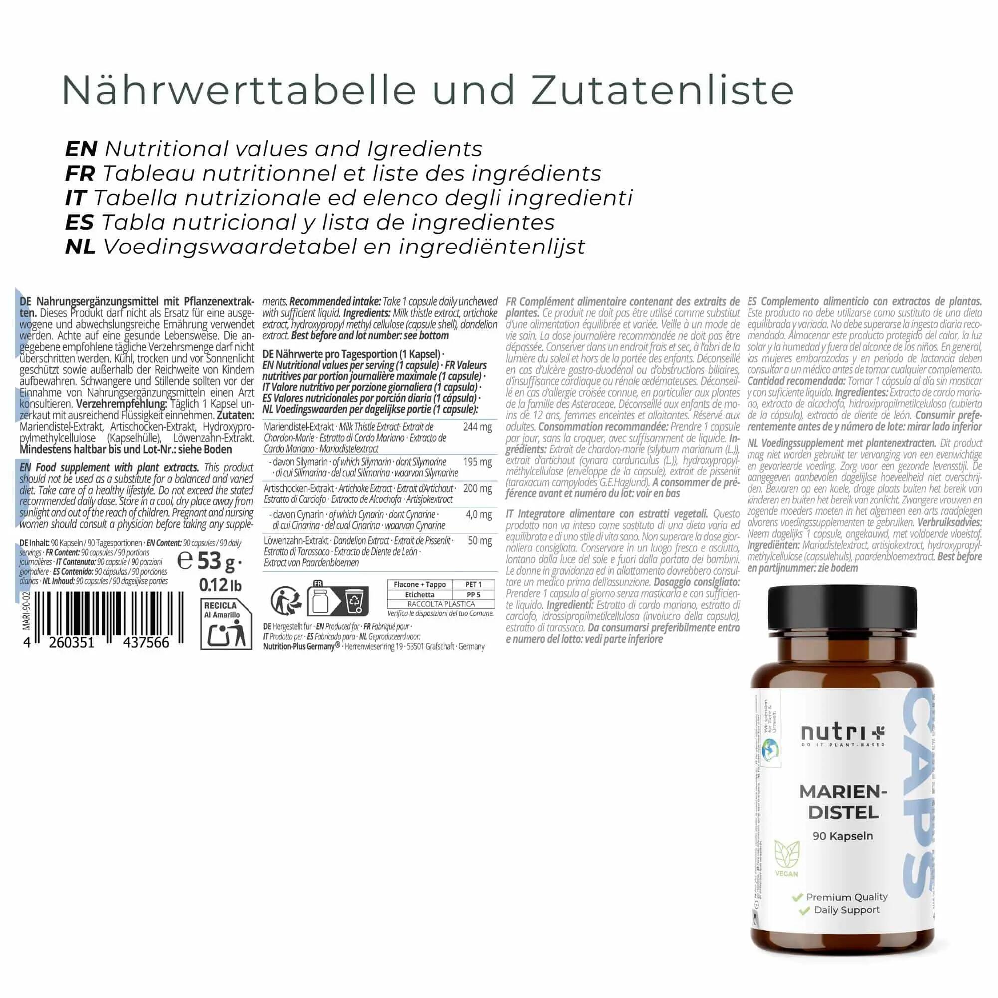 Mariendistel Kombi 90 Kapseln 2/6
