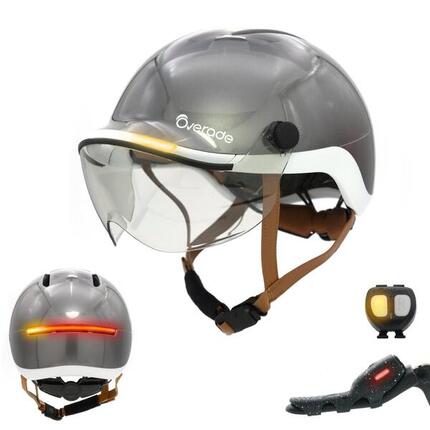 Casque LIFE avec visière - Eclairage, Clignotants, Feu stop