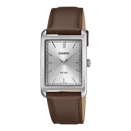 Casio Analoog Horloge Bruin/Zilverkleurig MTP-B215L-7AVER