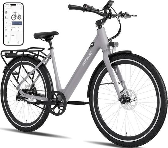 Elektrische stadsfiets lage instap riemaandrijving koppelsensor bk18pro