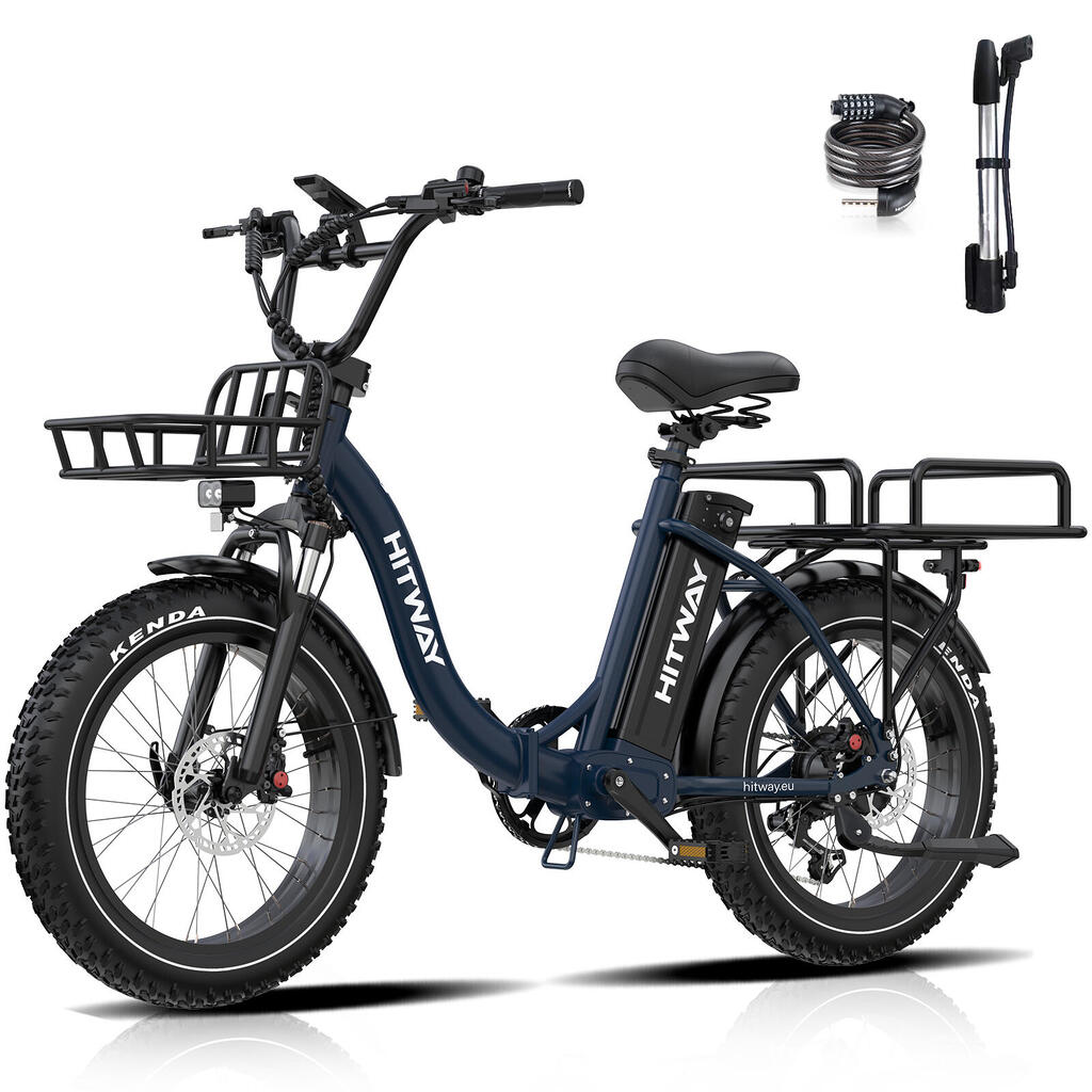 Foldable electric cargo bike 20*4.0" fat tyres, 1296Wh, BK6S PLUS
