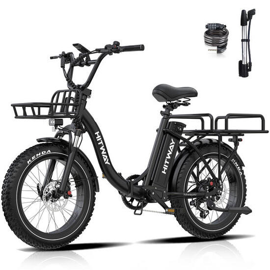 Opvouwbare elektrische cargofiets 20", fat tyres, 1296Wh, BK6S PLUS
