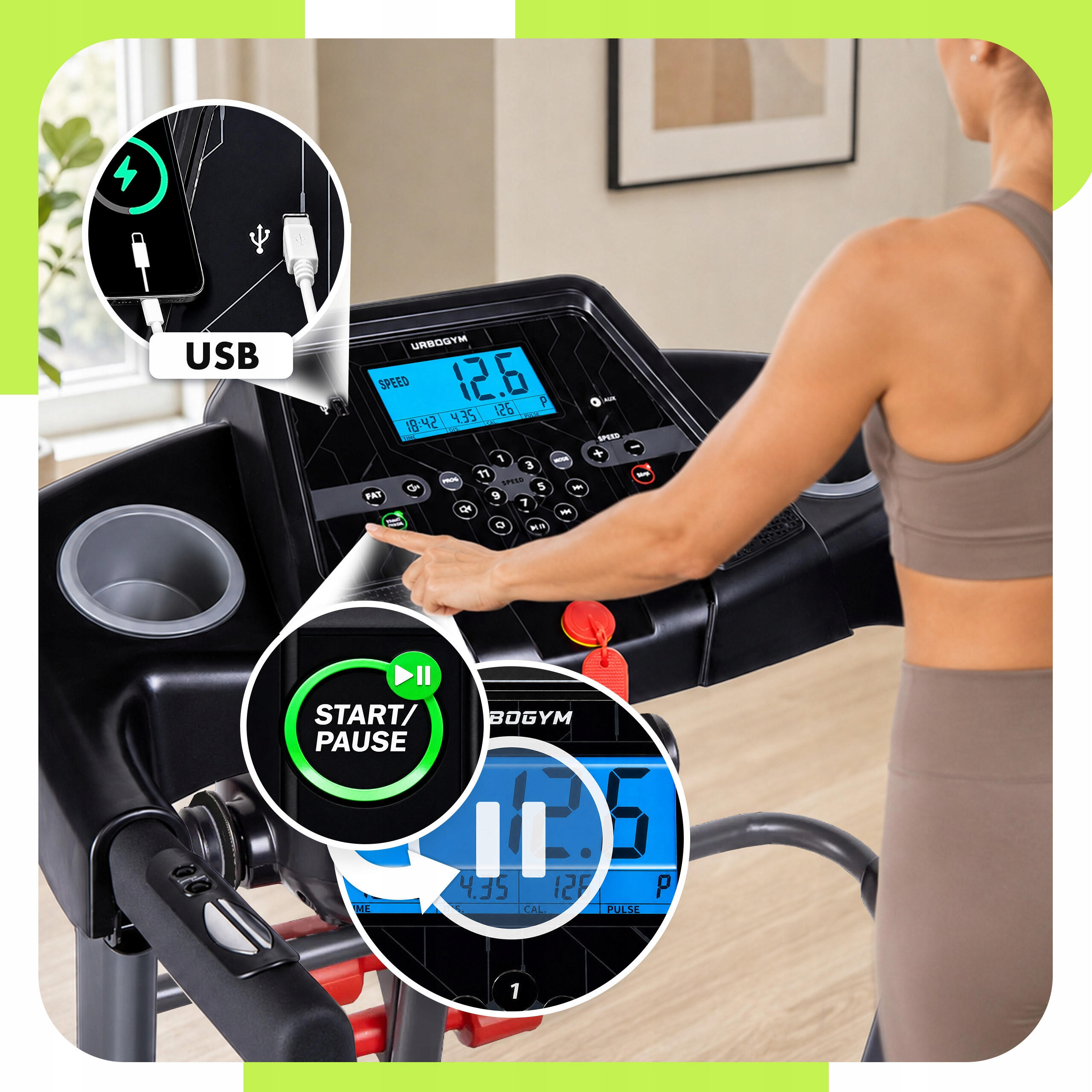 Bieżnia elektryczna Urbogym V520M 5/7