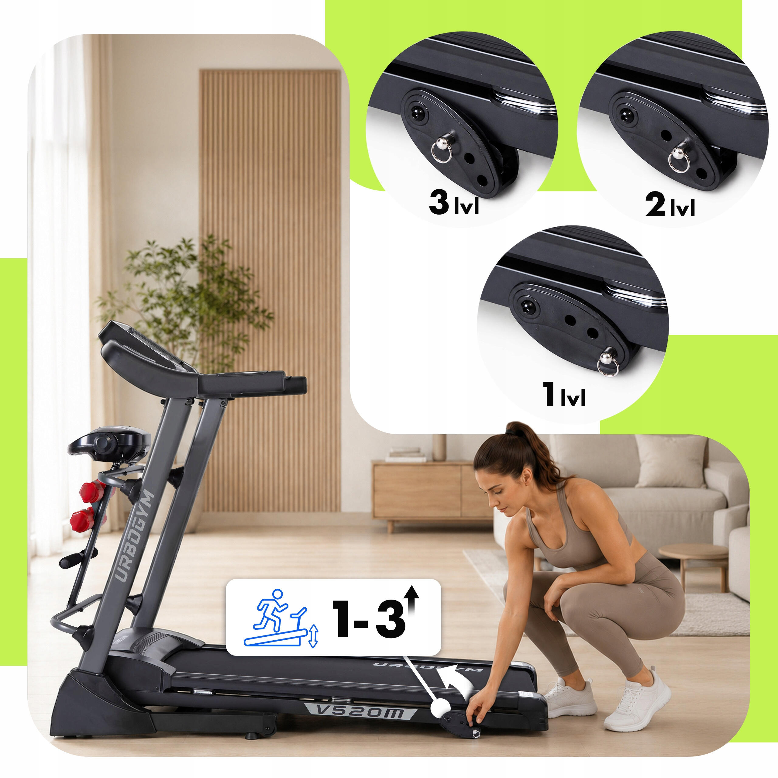 Bieżnia elektryczna Urbogym V520M 4/7