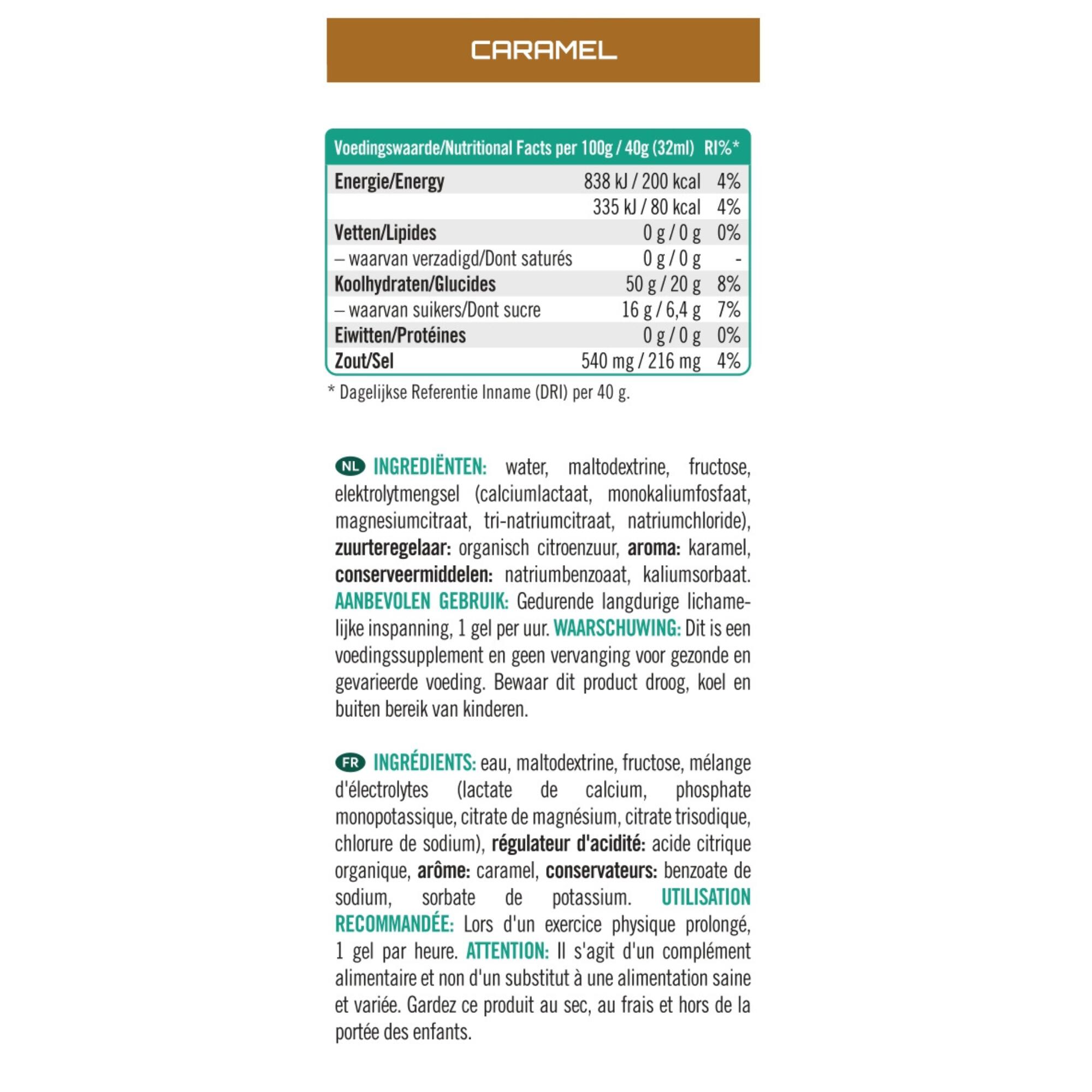 Energy Gel - Energiegel met elektrolyten - Caramel - 12 stuks 3/3