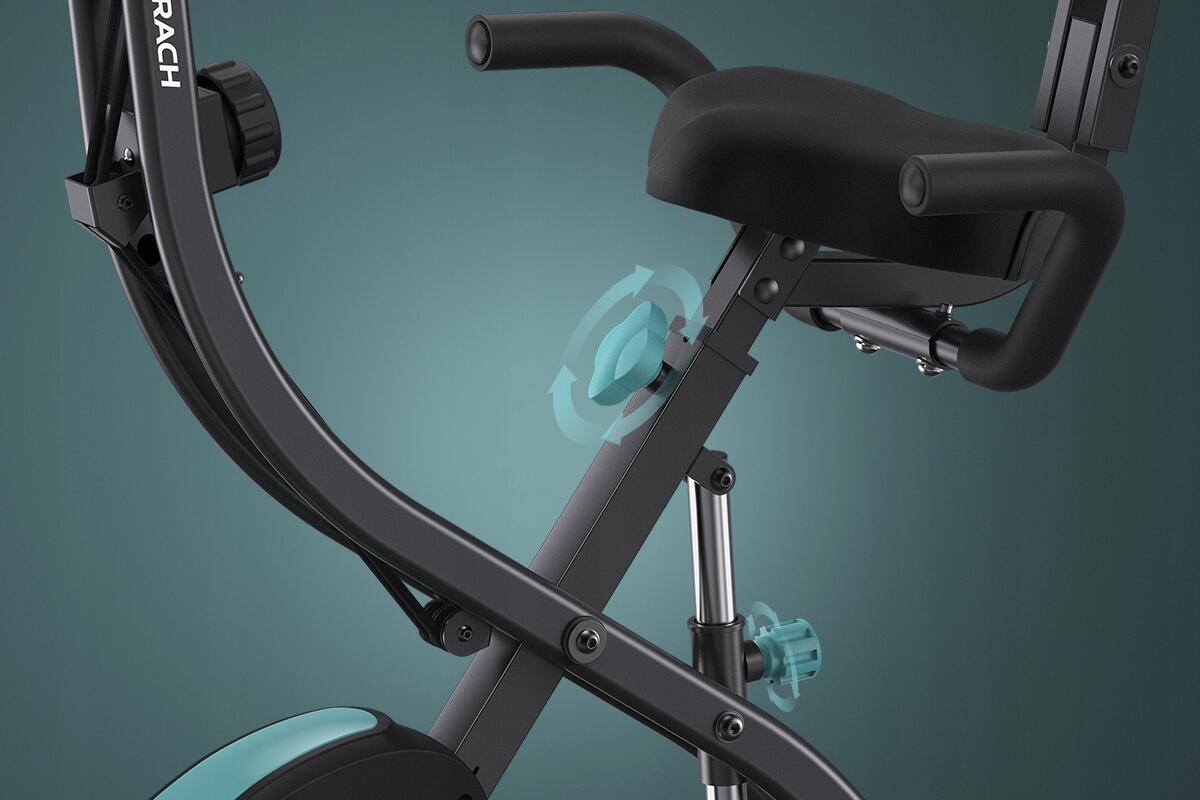 Vélo pliant 4-en-1 Merach, 16 niveaux, écran LCD 3/7
