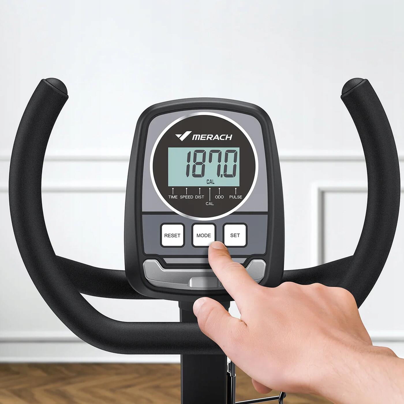 Vélo d'appartement semi-allongé magnétique 8 niveaux, Bluetooth, écran LCD 7/7